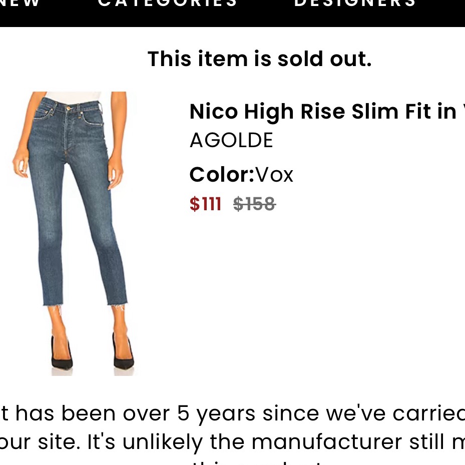 Agolde Nico Jeans - High Rise Slim Fit